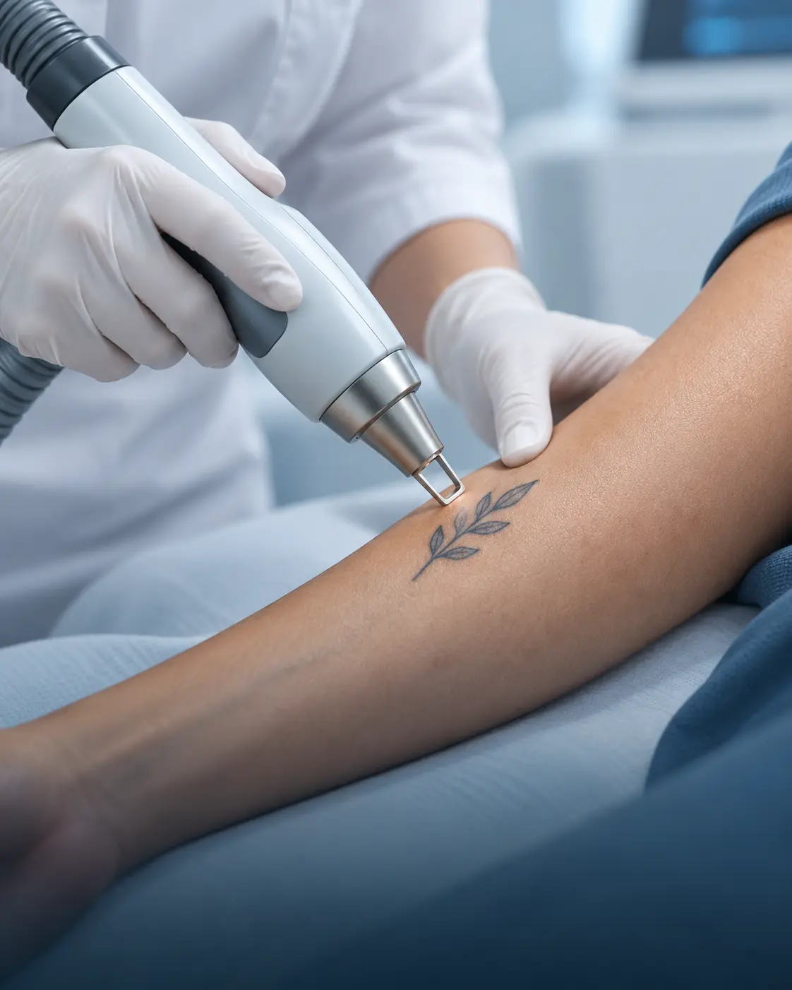 Laser tattoo removal on a small forearm tattoo
