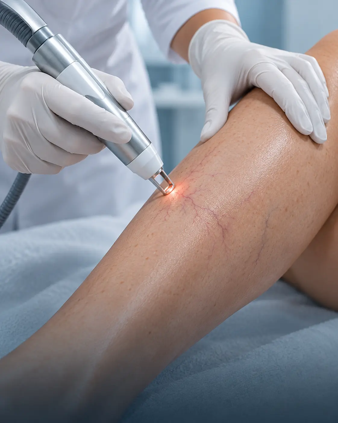 Precision laser treatment for thread veins